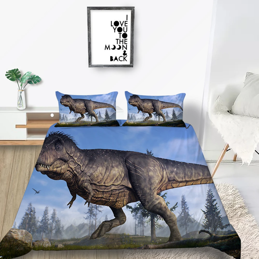 Комплект постельного белья динозавр война Модный мягкий крутой комплект с 3D