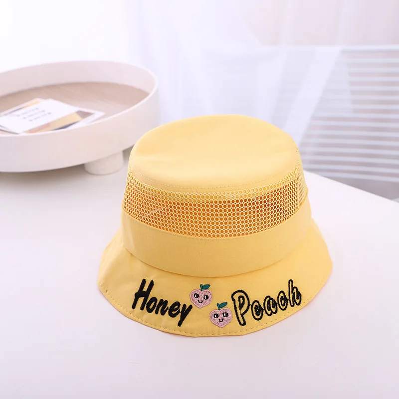 

W018 1-4 Year Letter Baby Girl Sun Hat Toddler Fisherman Hat Wide Brim Upf 50+ Kids Summer Play Bucket Cap for Children