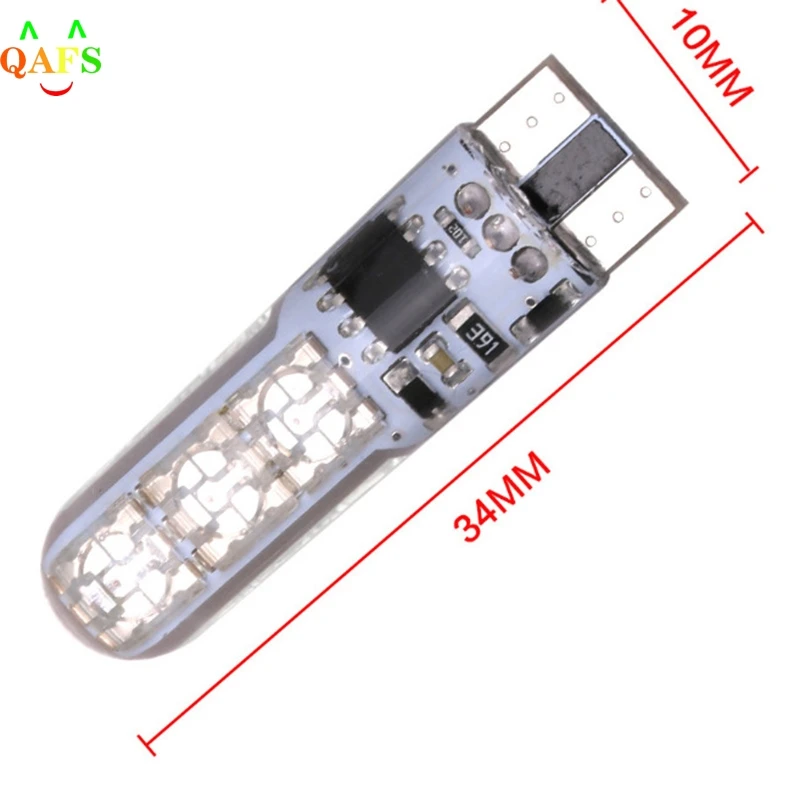 

2PCS T10 W5W Car LED Signal Bulb Remote Control RGB Auto Interior Reading Light