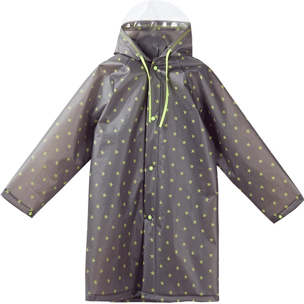

Children's Backpack Raincoat Elementary School Student Star Printing Eva Waterproof Hiking Rain Coat with Schoolbag Bit Rainwear