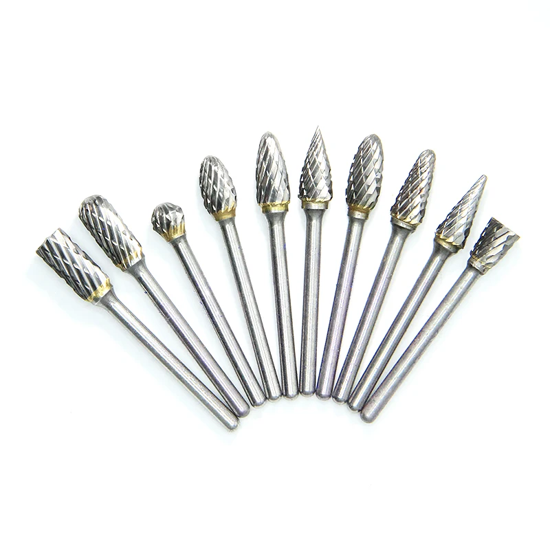 Набор шлифовальных насадок из вольфрамовой стали комплект заусенцев карбида