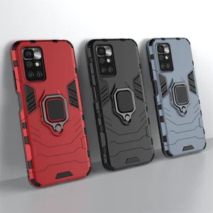 for poco m4 pro case for poco m4 x3 m3 pro f3 cover funda armor shell finger ring pc phone bumper for poco m4 pro free global shipping