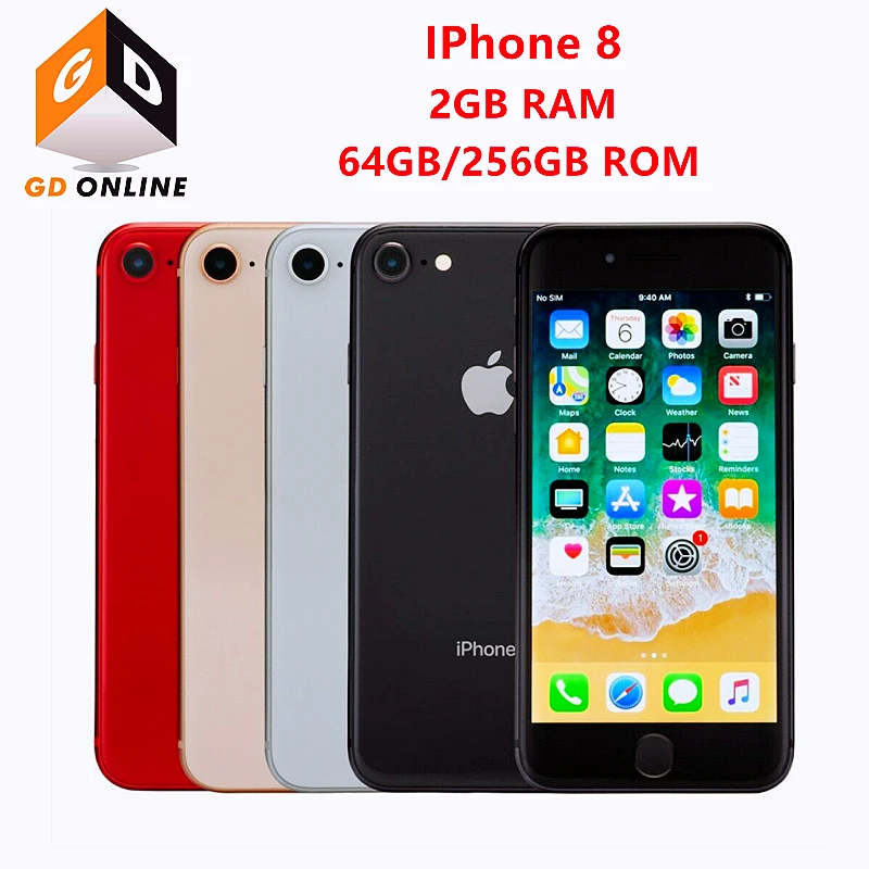 Apple iPhone 8 iPhone8 A11 Bionic 4,7 "IOS RAM 2GB ROM/64/256GB 12MP 4G LTE huella dactilar NFC Original desbloqueado teléfono celular