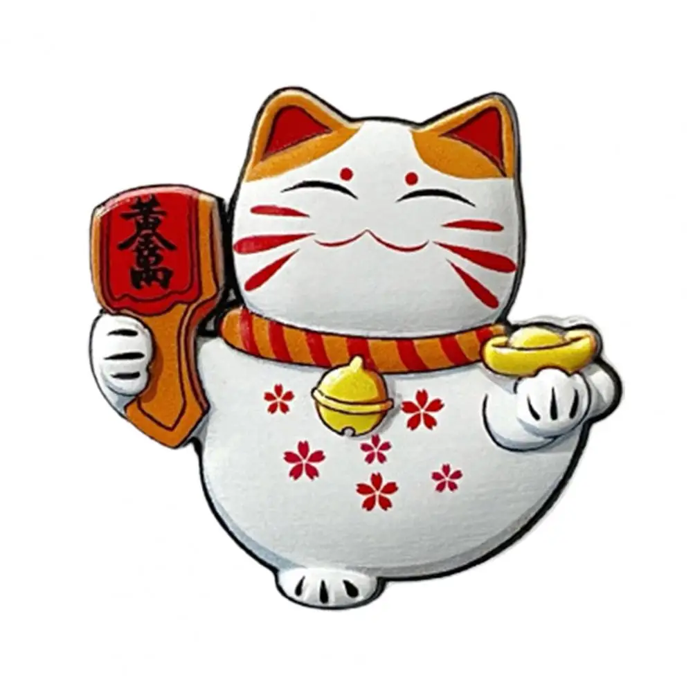 

2021 Refrigerator Cartoon Animal Magnets Decorations Non-fading Adorable 3D Fridge Cats Shape Magnets for Office/Home