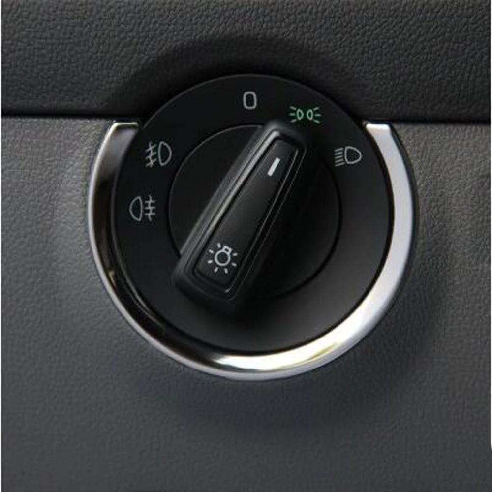 Автомобильный переключатель фар из нержавеющей стали декоративная наклейка на