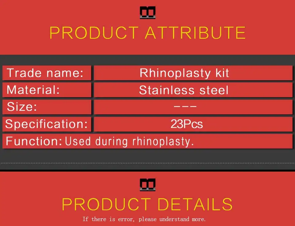 Rhinoplasty набор Носовые Ножницы из нержавеющей стали хирургические инструменты и инструменты 23 шт. Септум ножницы резные носовые иглы держатель