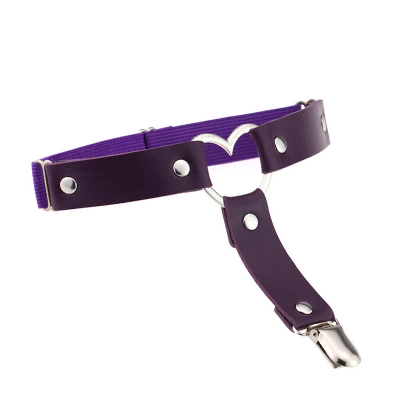 Дропшиппинг сексуальные женские подвязки с заклепками и сердечками Панк гот