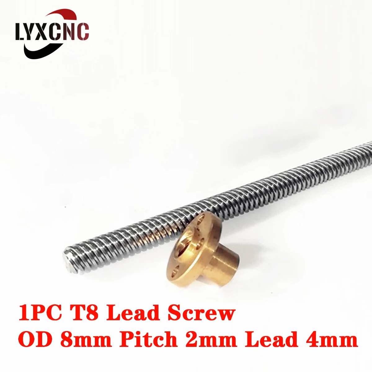 

1 шт., медный винт для 3D-принтера Reprap, 8 мм, шаг 2 мм, 4 мм, 100 мм, 200 мм, 300 мм, 400 мм, 500 мм