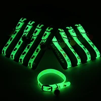 pet collars luminous bell collars for cats and dogs adjustable rubber luminous dog walking supplies dog cat collar accessories