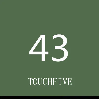 TOUCHFIVE 168 цветов одиночные художественные маркеры Кисть ручка эскиз на спиртовой основе маркеры двойная головка манга ручки для рисования товары для рукоделия - Цвет: 43-deep olive green