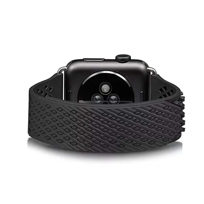 С застежкой и пряжкой петля ремешок для наручных часов Apple Watch 38/42 мм Спорт на открытом воздухе силиконовый для наручных часов iWatch, 5 4 44/40 мм браслет ремешок для наручных часов Apple Watch, версия 1, 2, 3, ремешок