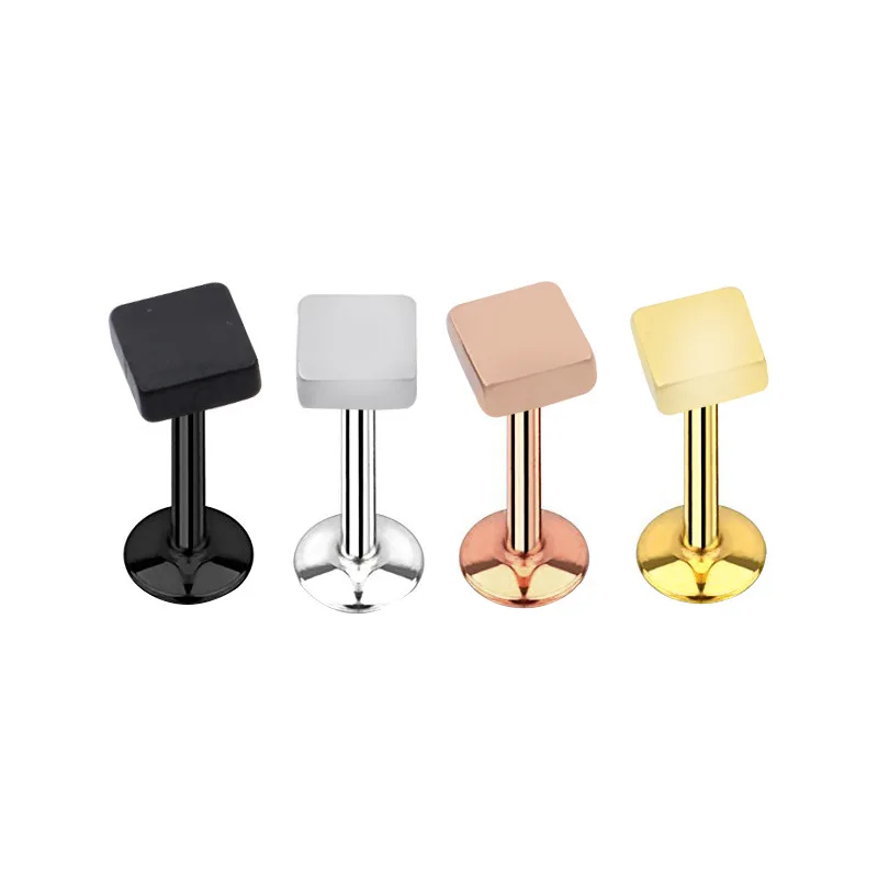 2 шт 16G кольцо из нержавеющей стали звезда розового золота сердце губы кольца