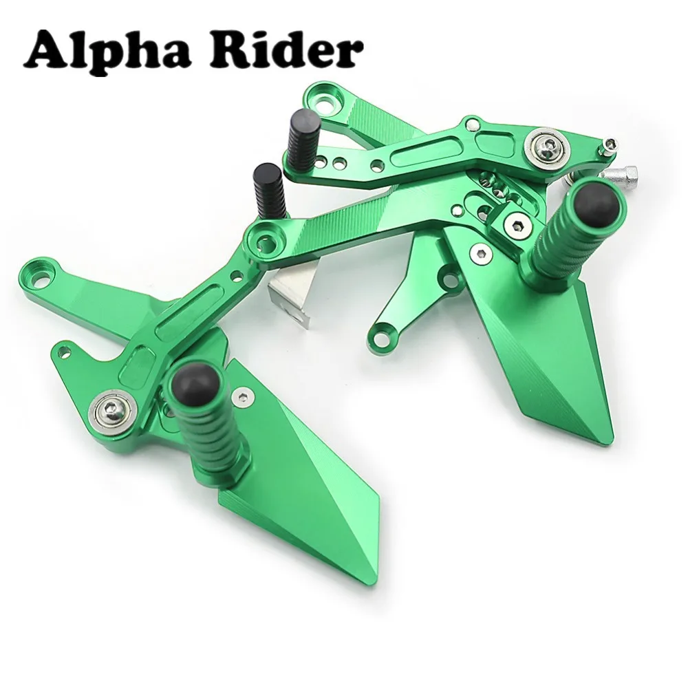18 19 для мотоцикла Kawasaki Ninja 400 CNC Заготовка регулируемая задняя часть ног подножки