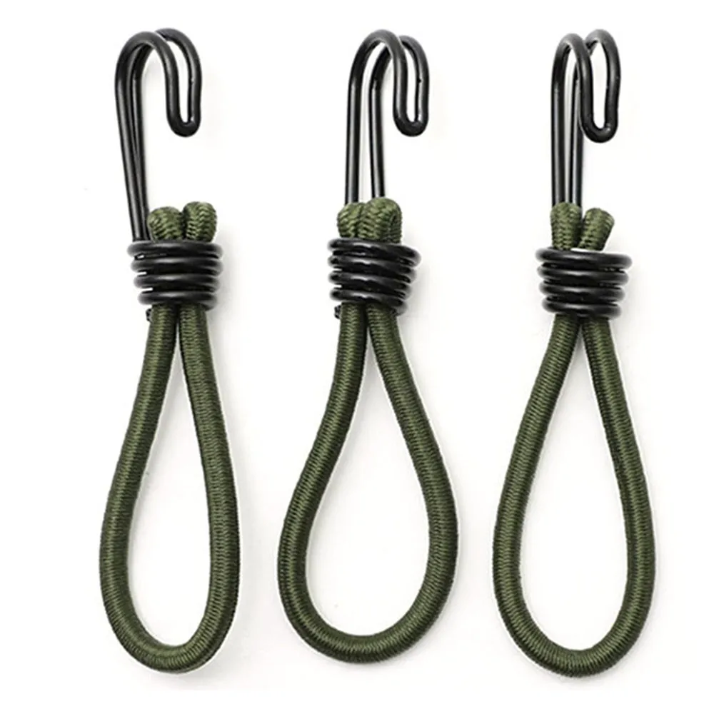 

Outdoor Elastic Tent Bungee Rope with Hook Camping Canopy Luggage Stretch Buckle Ground Nail Strap Camping Accessories