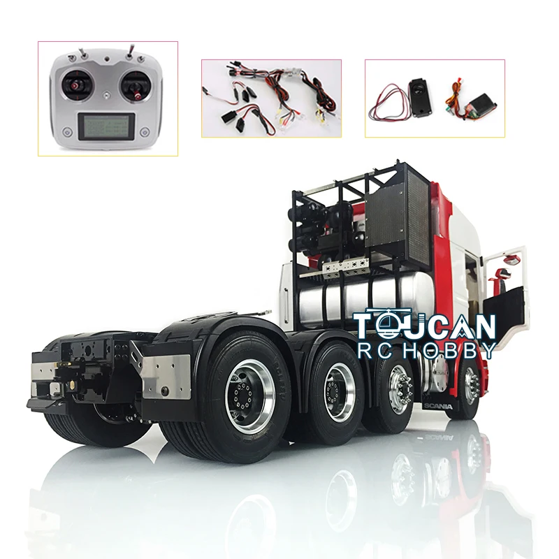 LESU 1/14 Metal 8*8 Chassis Hercules Painted Cab Flysky I6S Radio Sound Light ESC for DIY Scania RC Tractor Truck THZH0621-SMT3 | Игрушки и