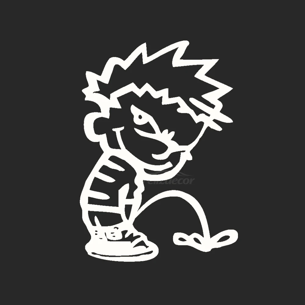 Озорной Маленький мальчик стоял девушки виниловые наклейки на автомобиль для