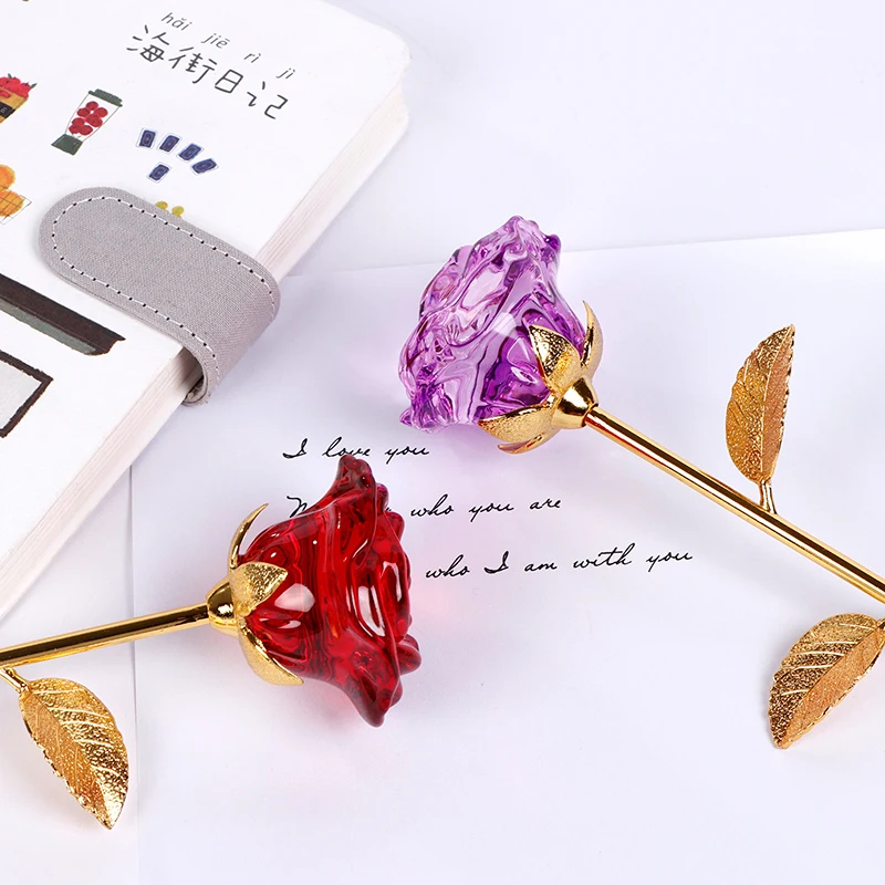 Романтический кристаллический розовый свадебный подарок на помолвку день