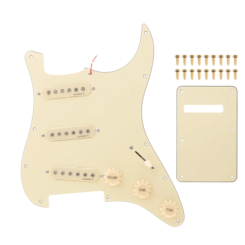 

SSS Loaded Prewired Pickguard Electric Guitar Guard Plate - Yellow