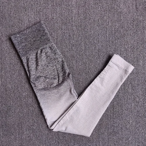 PantsGray Комплект для йоги с эффектом омбре, спортивный бюстгальтер и леггинсы, Женский комплект для спортзала, бесшовная одежда для тренировок, фитнеса, спортивная одежда, спортивный костюм для фитнеса, спортивная одежда - Цвет: PantsGray