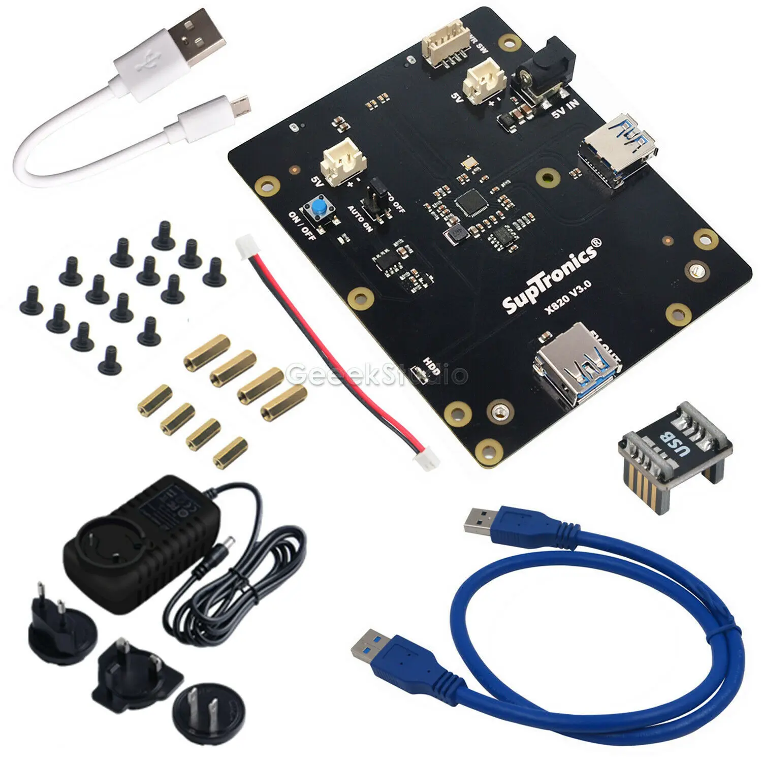 Raspberry X820 V3.0 2,5 дюймов SATA HDD/SSD Плата расширения для Raspberry Pi 3 B+(Plus)/3 B/2 B