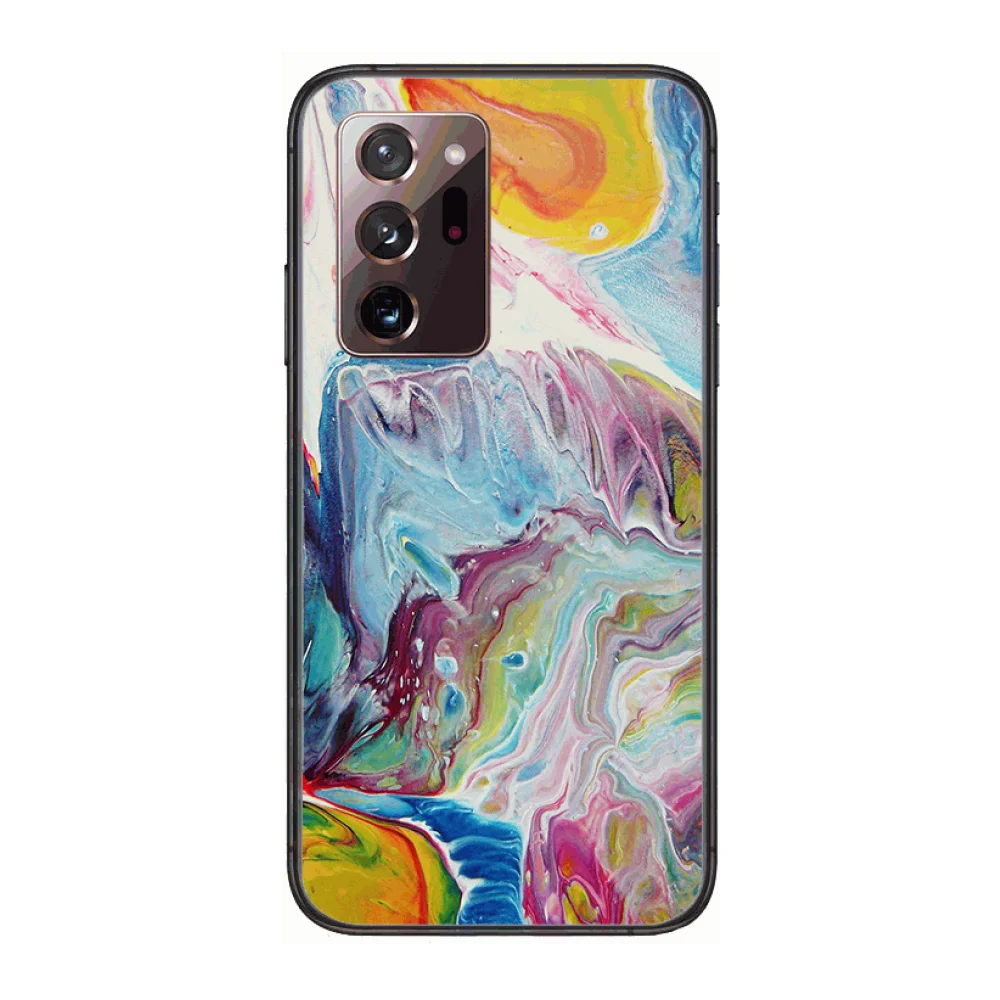 

Abstract style Phone Case cover hull For SamSung note20 10 9 8 4 pro plus black prime soft bumper Transparent