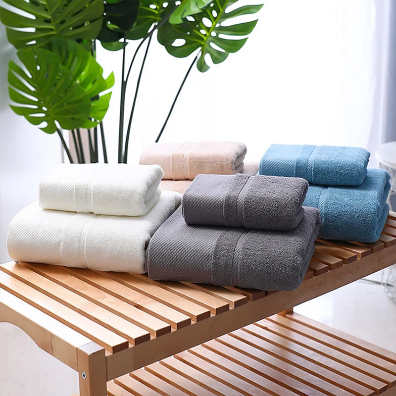 

100% Combed Cotton Towel Solid Color Thick Bath Towel Soft Face towels for Home Bathroom Washcloths Highly Absorbent Towel 1pcs