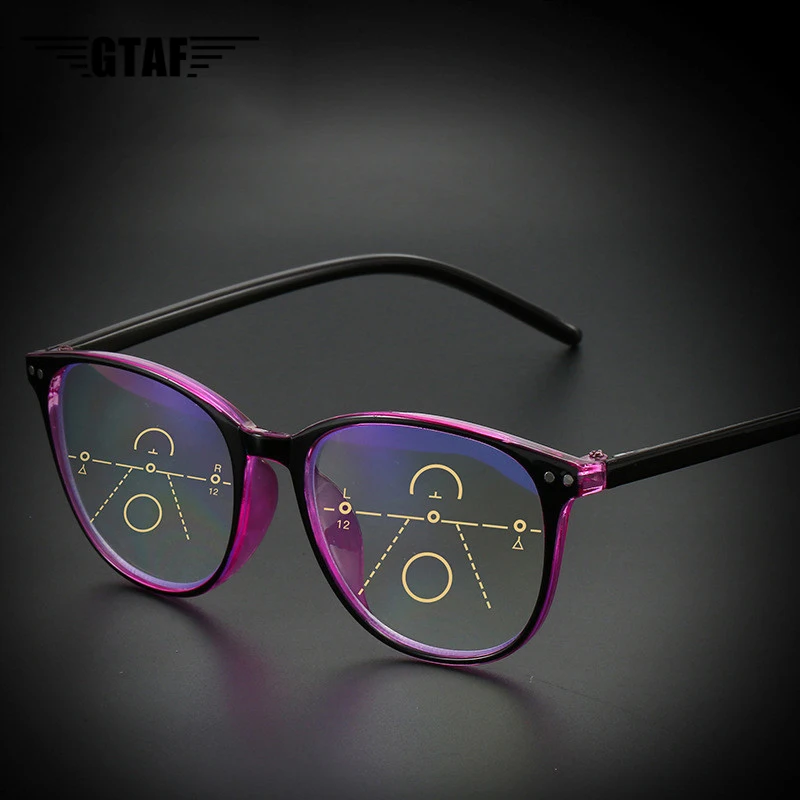 Модные с защитой от УФ-светильник прогрессивные очки для чтения женские туфли в