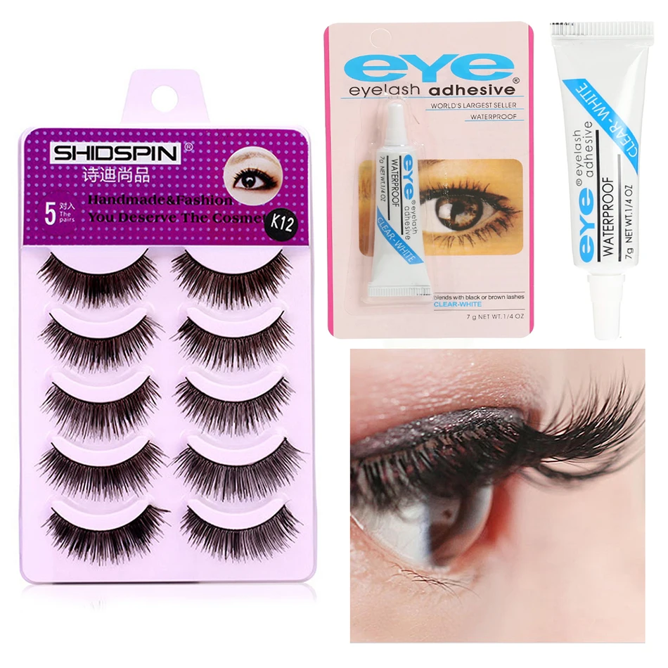 Натуральных длинных накладных ресниц с 15 видов стилей крест накрест ручной