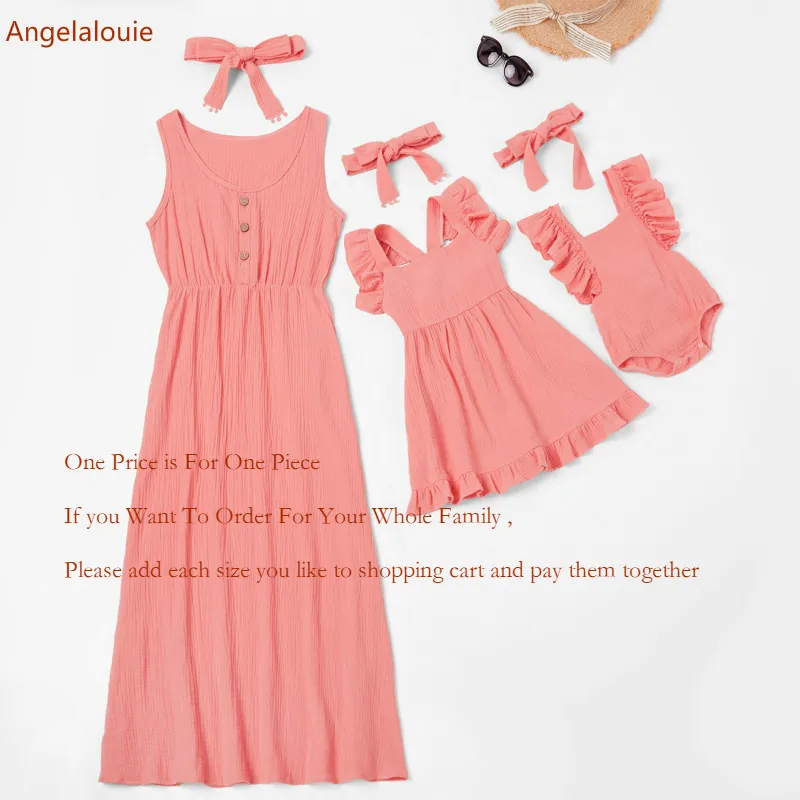 Платье для мамы и дочки платья платье в полоску семейная Одинаковая одежда с