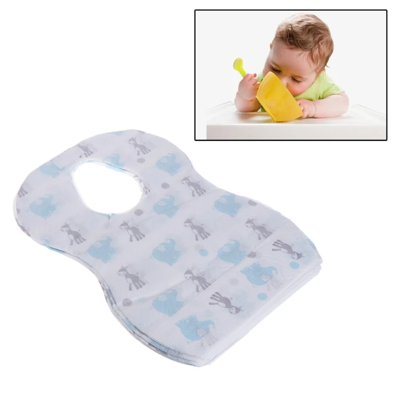 

20pcs/lot Sterile Disposable Bibs Children Baby waterproof Eat Bibs With Pocket