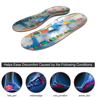 color orthopedic insoles plantar fasciitis foot sports running insoles high arch support
