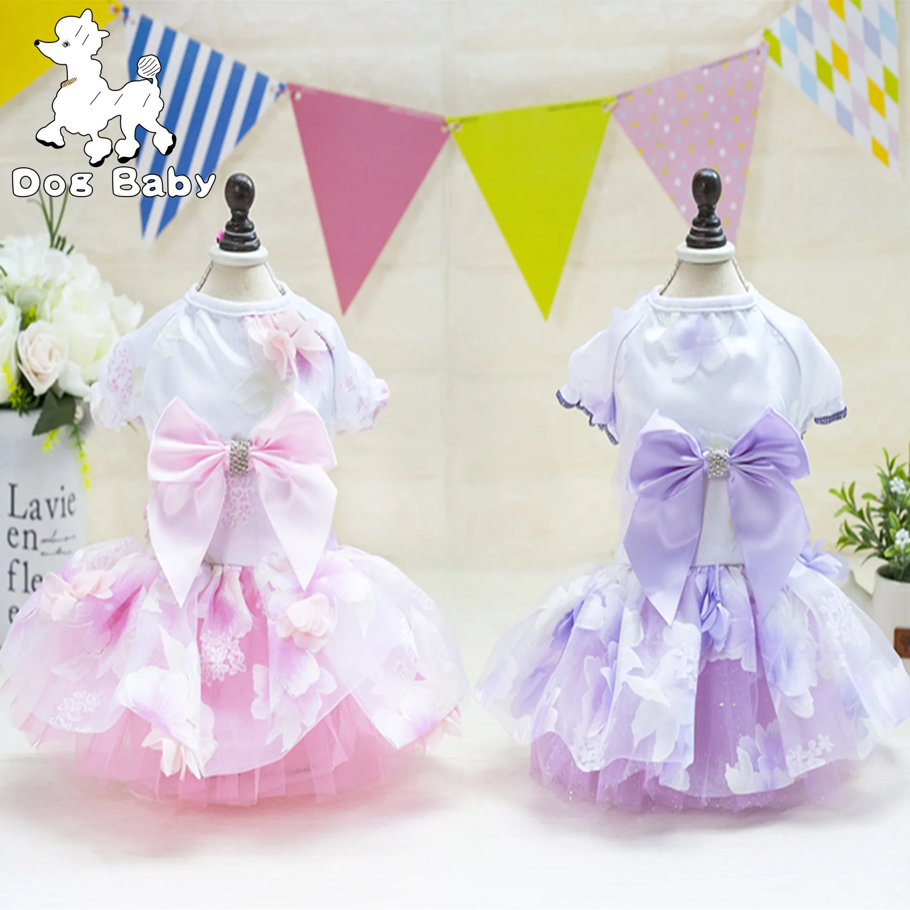 Dog Clothes Small Pet Clothing Skirt Spring/Summer Grade 18 Flower Fairy (Special Offer) | Дом и сад