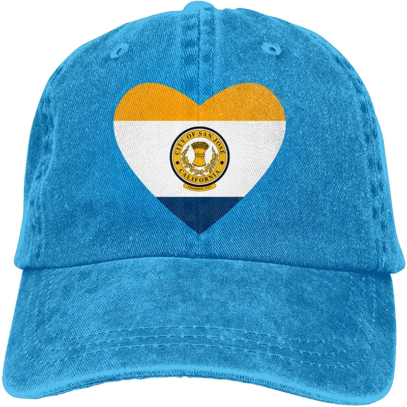 

Fashion Soft Flag of San Jos Heart Hat Gift Dad Hat Trucker Hat Cowboy Hat
