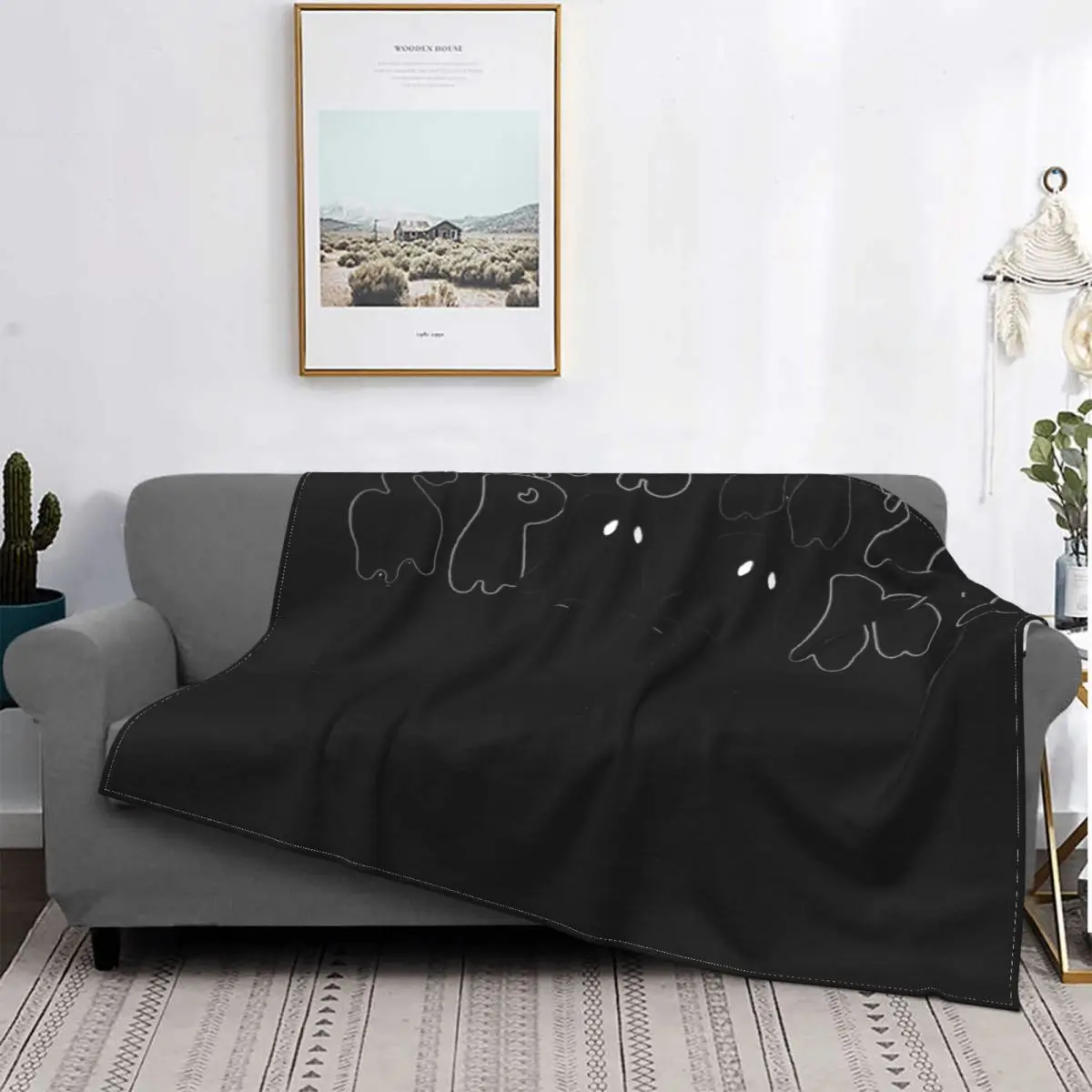 

Copia de letras de goteo escalofriante, manta de cama a cuadros, manta de pícnic a cuadros de Anime, manta para niños