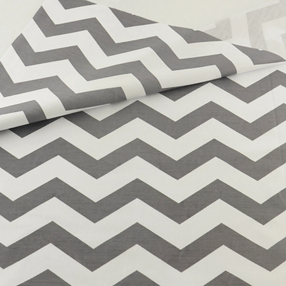 Серая волнистая хлопчатобумажная ткань для стёганых изделий домашний текстиль