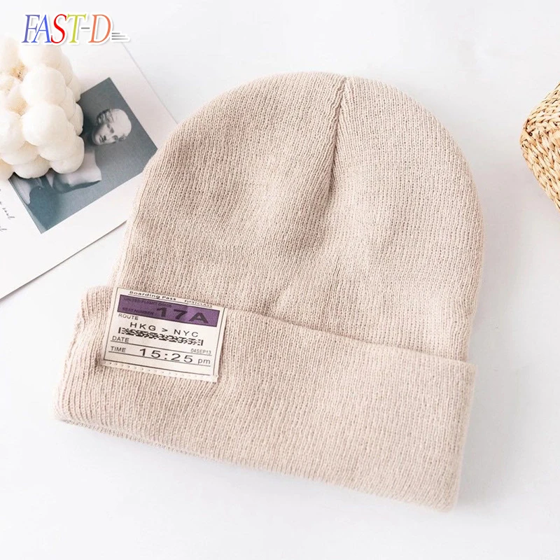 

2020 Women's Beanies Autumn&winter Double-layer Thick Warm Woolen Caps Letter Cloth Label Knitted Cap Men's Hood Designer Bonnet