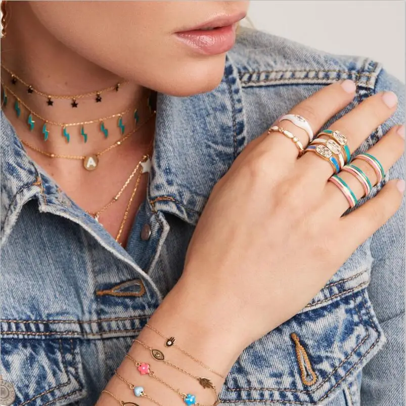 Женское ожерелье из серебра 925 пробы с эмалью|Ожерелья| |