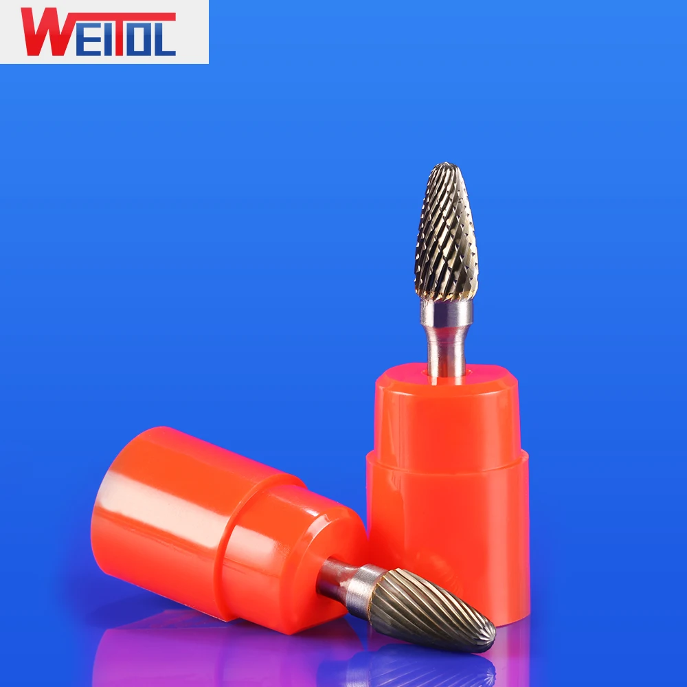 WeiTol 8mm F carbide burrs CNC engraving burr for grinding metal rotary file cutters Grinders Accessories | Инструменты