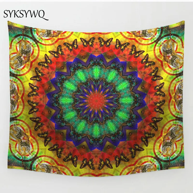 

tenture mandala tapestry farmhouse decor for the home drap mural psychedelic wall carpet