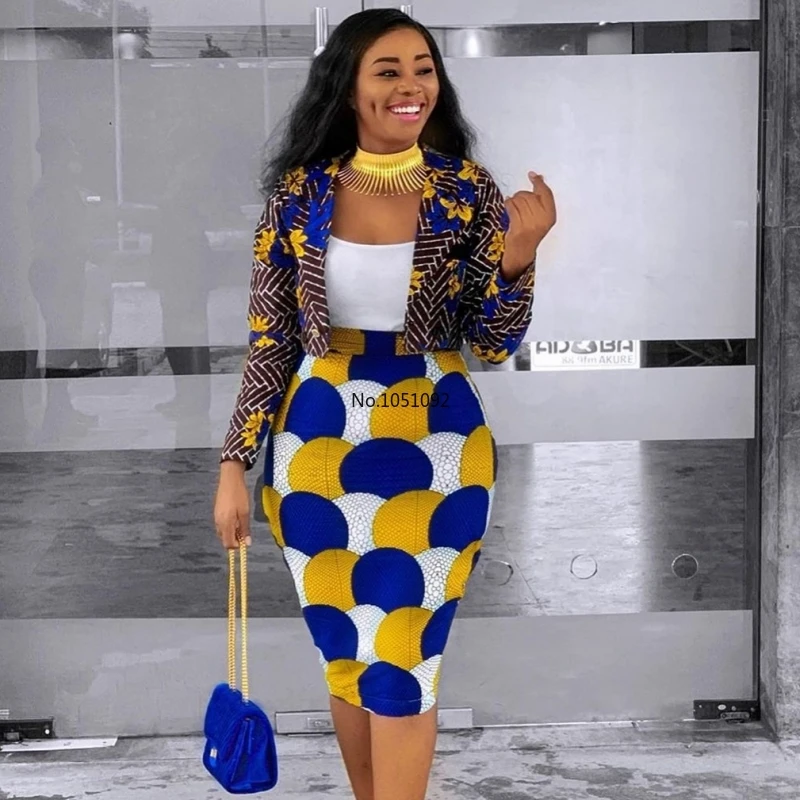 Африканский осенне-зимний комплект Дашики из двух предметов с длинным рукавом 2020