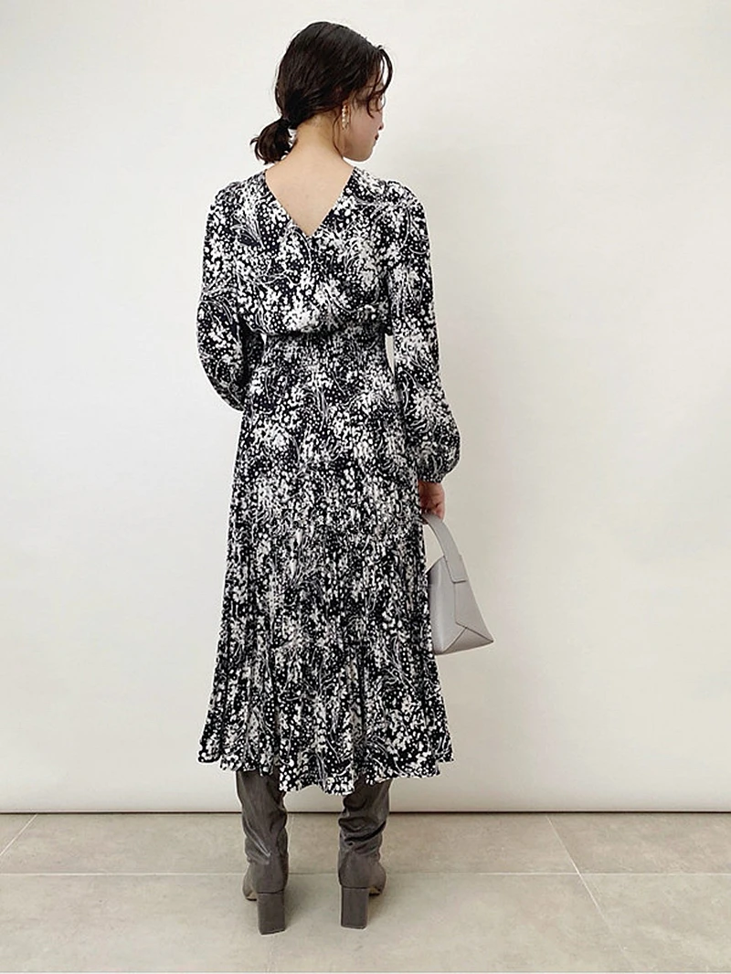 2021 Ранняя весна французский случайный пеньковый жаккард брызг чернил точка