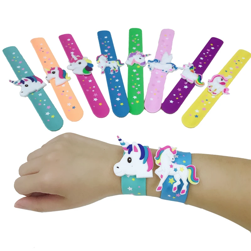 

New Unicorn Party Rubber Bangle Bracelet Unicornio Birthday Party Decorations Kids Gifts Baby Shower Boy Girl Event Party Favors