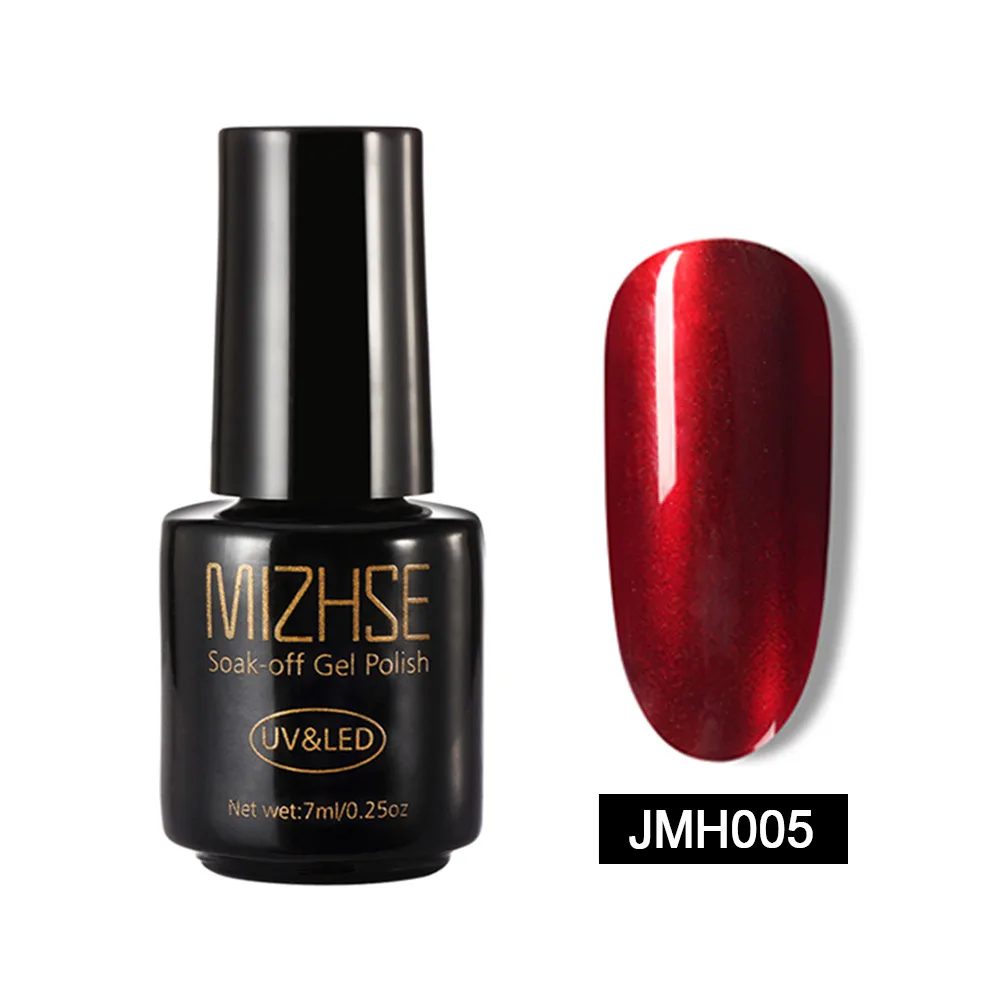 JMH005 MIZHSE титановый красный Гель-лак зеркальный металлический ярко-розовый красный зеркальный клей для ногтей Гель-лак УФ-гель лак для ногтей красный металл Титан - Цвет: JMH005