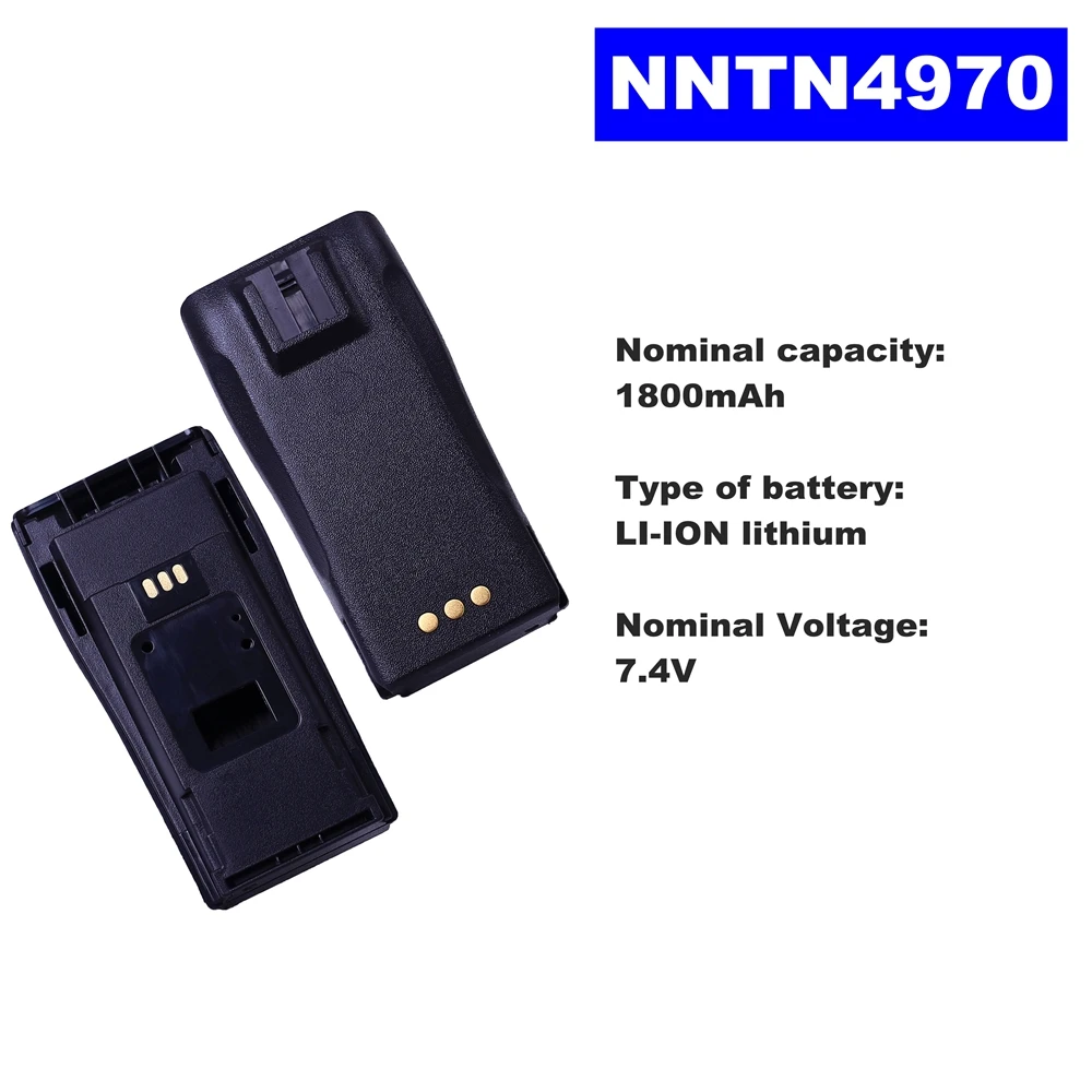 

7.4V 1800mAh LI-ION Radio Battery NNTN4970 For Motorola Walkie Talkie GP3688 CP140/040/380/150/200 EP150/450 DP1400/3688