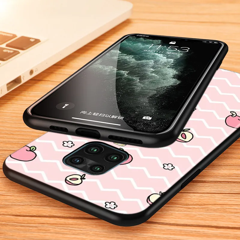

Silicone Cover Peach Drink Fruit For Xiaomi Redmi 9A 9C Note 9 9S Pro Max 8T 8 7 6 5 Pro 5A 4X 4 Prime Phone Case