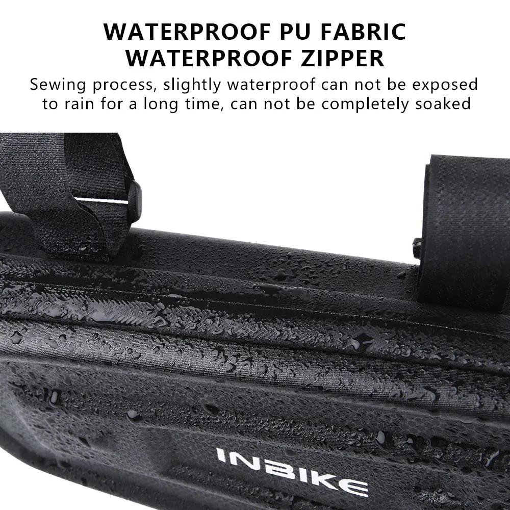 

Black Bicycle Triangle Bag Waterproof Frame Front Tube Bags Large Capacity Cycling Lightweight Bag Bicycle Accessories
