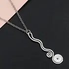 Todorova геометрические Спиральные Ожерелья для женщин, модные ювелирные изделия, ожерелье из нержавеющей стали, Прямая поставка