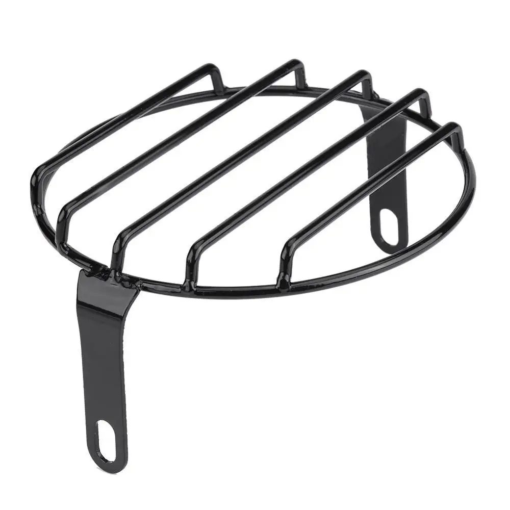 Type A Передняя фара с боковым креплением для мотоцикла круглая крышка гриля маска ЧПУ для крейсера чоппера кафе гонщика светодиодные фары крышка гриля - Цвет: Type A
