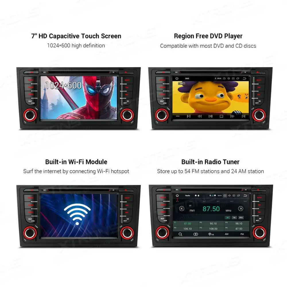 XTRONS Android 9,0 PX5 радио gps DAB Wi-Fi OBD Автомобильный DVD плеер для автомобиля Audi A6 S6 1999 2000 2001 2003 RS6 2002 2004 allroad 1999 2005