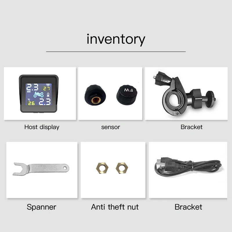 Система контроля давления в шинах мотоцикла водонепроницаемый наружный датчик